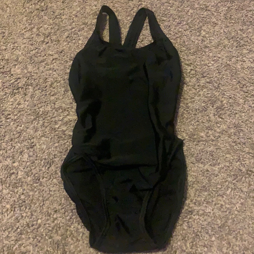 Black Bathing One Piece Suit
